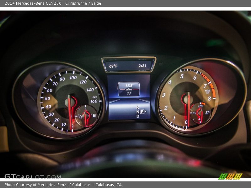 Cirrus White / Beige 2014 Mercedes-Benz CLA 250