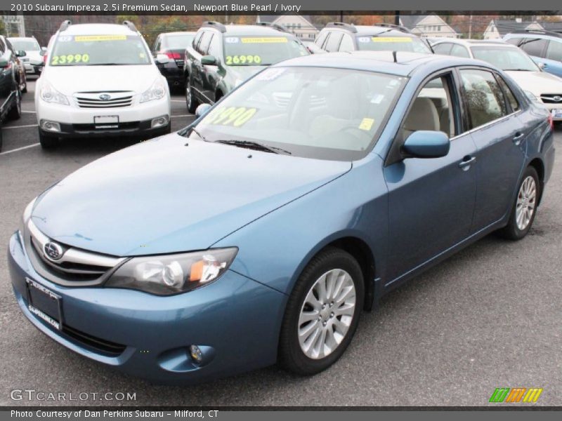 Newport Blue Pearl / Ivory 2010 Subaru Impreza 2.5i Premium Sedan