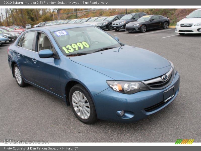 Newport Blue Pearl / Ivory 2010 Subaru Impreza 2.5i Premium Sedan