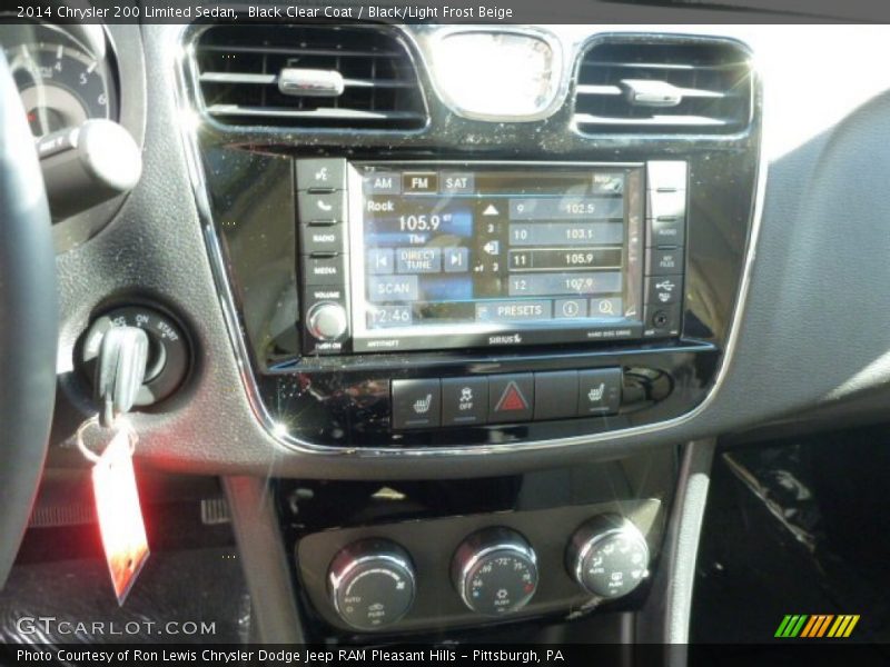 Black Clear Coat / Black/Light Frost Beige 2014 Chrysler 200 Limited Sedan