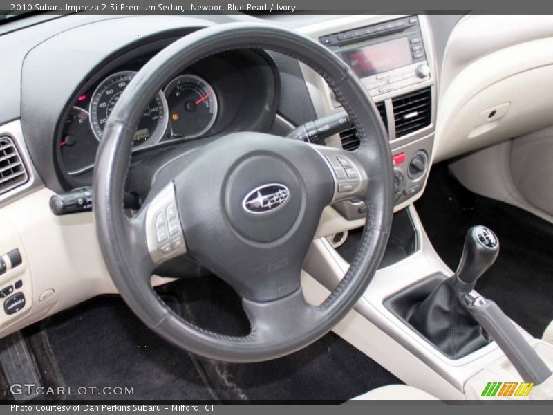 Newport Blue Pearl / Ivory 2010 Subaru Impreza 2.5i Premium Sedan
