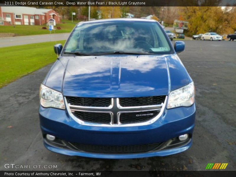 Deep Water Blue Pearl / Black/Light Graystone 2011 Dodge Grand Caravan Crew