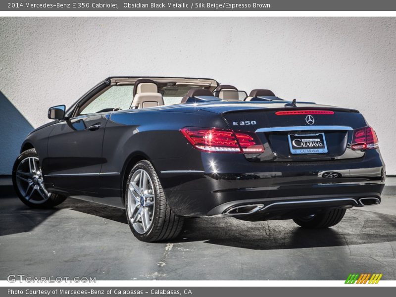 Obsidian Black Metallic / Silk Beige/Espresso Brown 2014 Mercedes-Benz E 350 Cabriolet