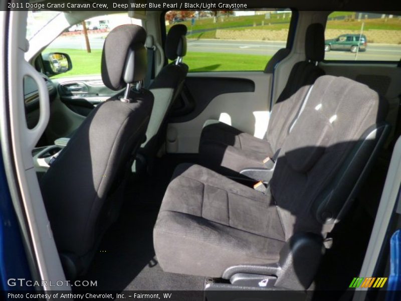 Deep Water Blue Pearl / Black/Light Graystone 2011 Dodge Grand Caravan Crew