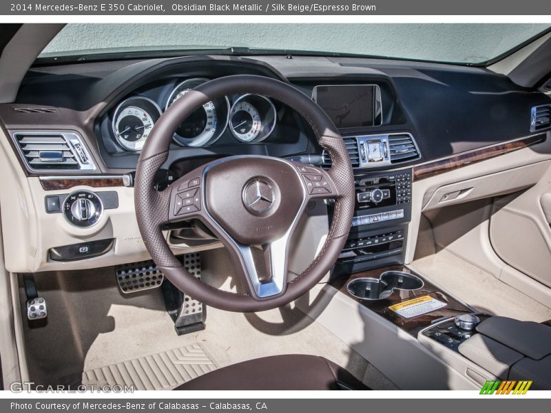 Obsidian Black Metallic / Silk Beige/Espresso Brown 2014 Mercedes-Benz E 350 Cabriolet