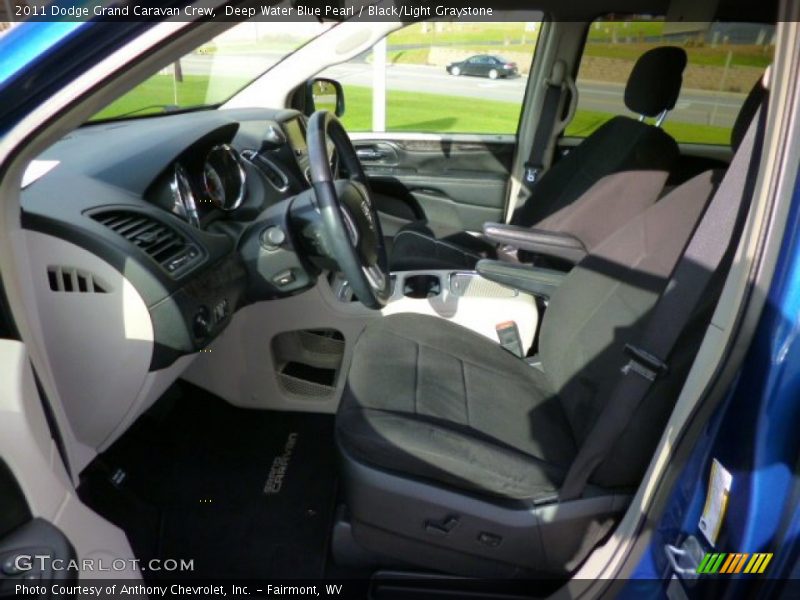 Deep Water Blue Pearl / Black/Light Graystone 2011 Dodge Grand Caravan Crew