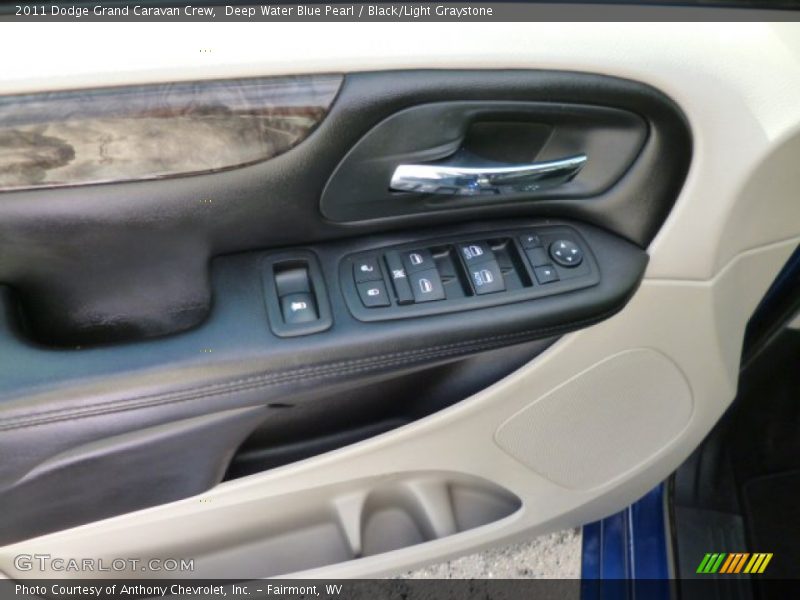 Deep Water Blue Pearl / Black/Light Graystone 2011 Dodge Grand Caravan Crew