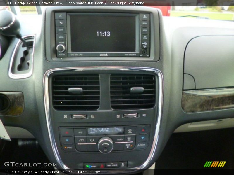 Deep Water Blue Pearl / Black/Light Graystone 2011 Dodge Grand Caravan Crew