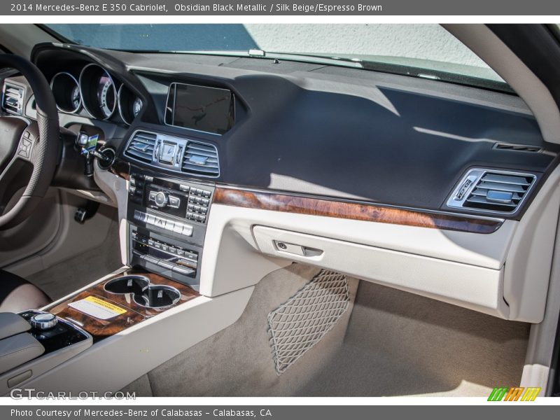 Obsidian Black Metallic / Silk Beige/Espresso Brown 2014 Mercedes-Benz E 350 Cabriolet