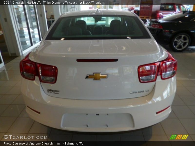 White Diamond Tricoat / Jet Black/Titanium 2014 Chevrolet Malibu LT
