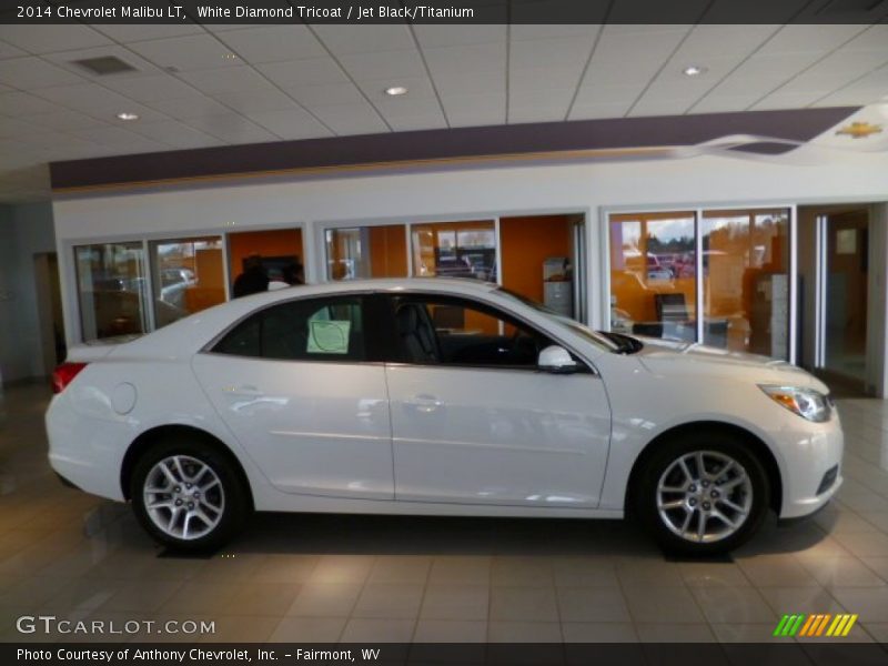 White Diamond Tricoat / Jet Black/Titanium 2014 Chevrolet Malibu LT