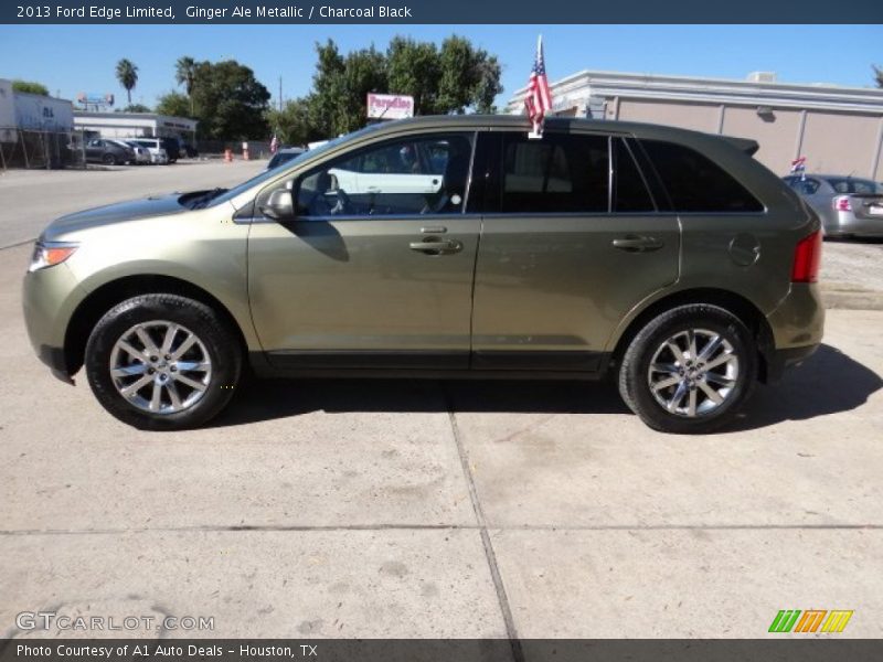 Ginger Ale Metallic / Charcoal Black 2013 Ford Edge Limited
