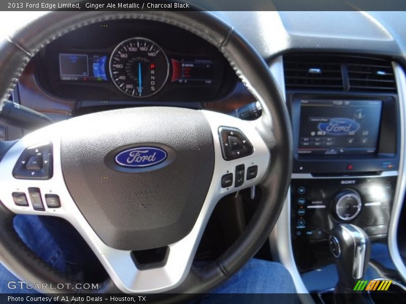 Ginger Ale Metallic / Charcoal Black 2013 Ford Edge Limited