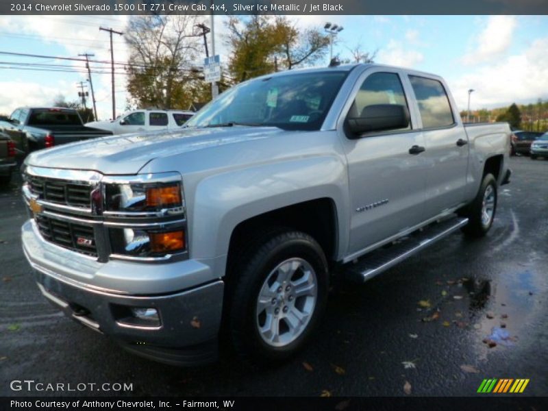 Silver Ice Metallic / Jet Black 2014 Chevrolet Silverado 1500 LT Z71 Crew Cab 4x4