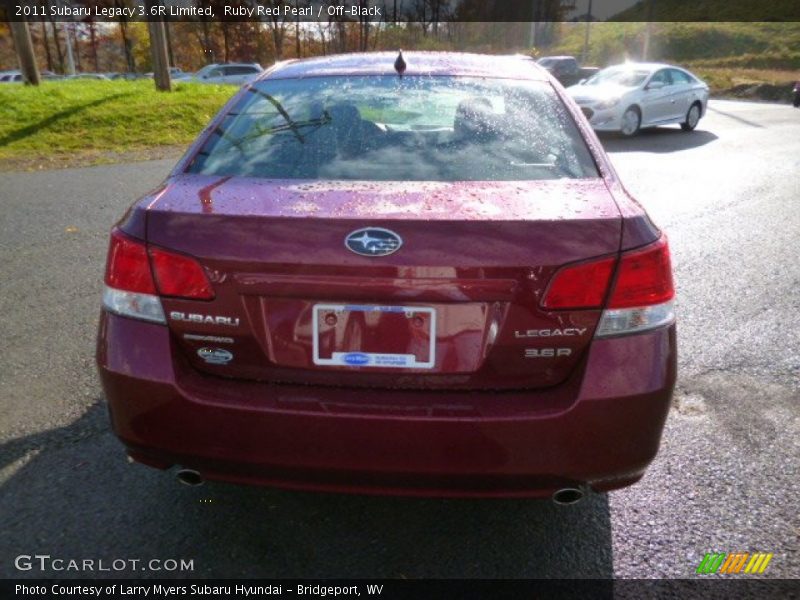 Ruby Red Pearl / Off-Black 2011 Subaru Legacy 3.6R Limited