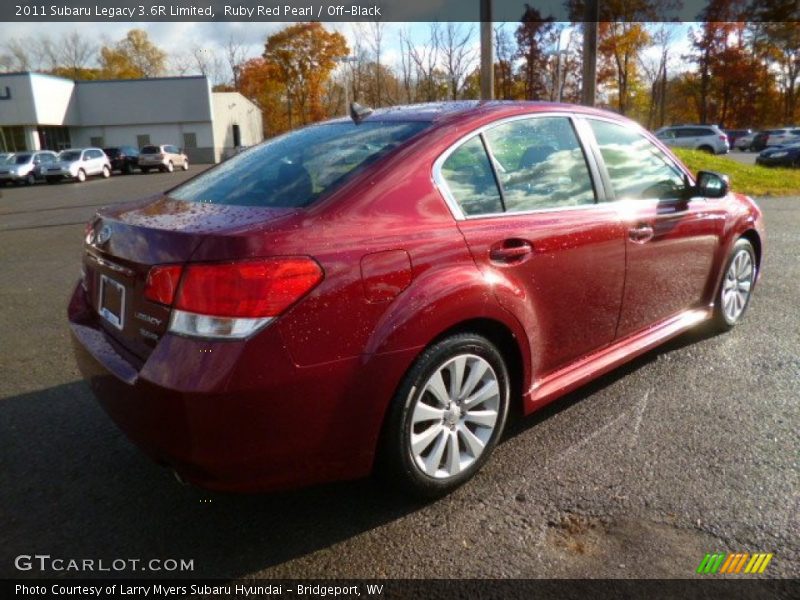 Ruby Red Pearl / Off-Black 2011 Subaru Legacy 3.6R Limited
