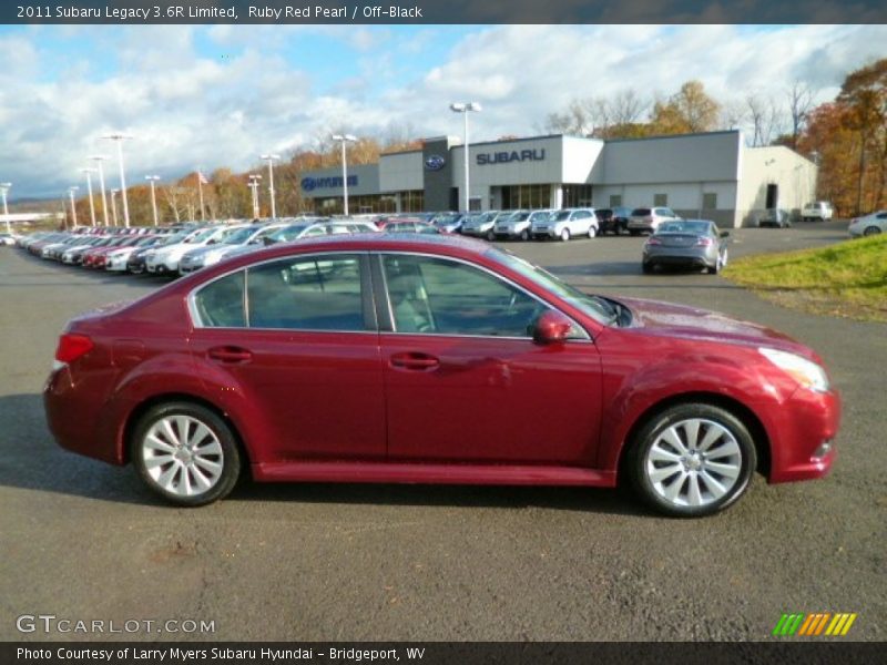 Ruby Red Pearl / Off-Black 2011 Subaru Legacy 3.6R Limited