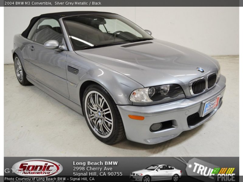 Silver Grey Metallic / Black 2004 BMW M3 Convertible