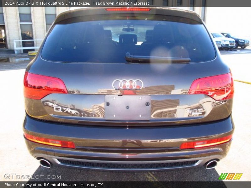Teak Brown Metallic / Espresso 2014 Audi Q7 3.0 TFSI quattro S Line Package
