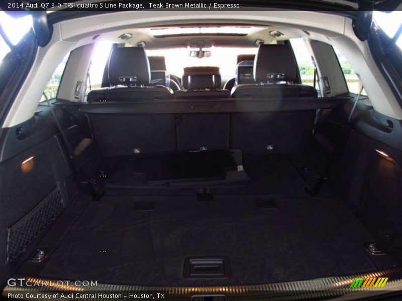Teak Brown Metallic / Espresso 2014 Audi Q7 3.0 TFSI quattro S Line Package