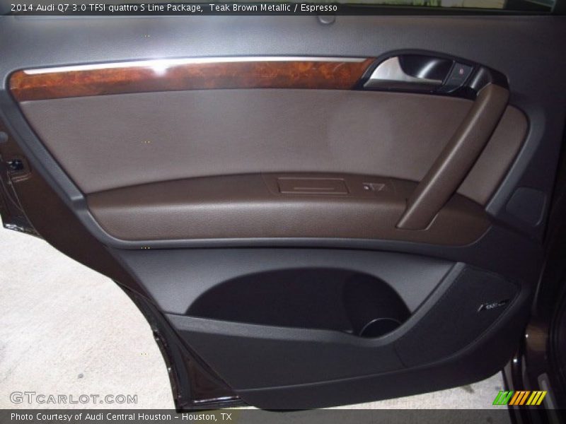 Teak Brown Metallic / Espresso 2014 Audi Q7 3.0 TFSI quattro S Line Package