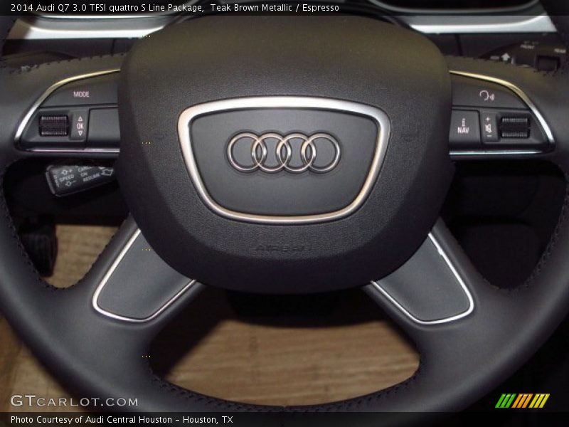 Teak Brown Metallic / Espresso 2014 Audi Q7 3.0 TFSI quattro S Line Package