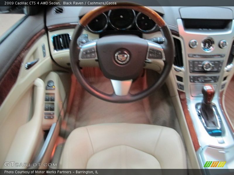 Black Raven / Cashmere/Cocoa 2009 Cadillac CTS 4 AWD Sedan