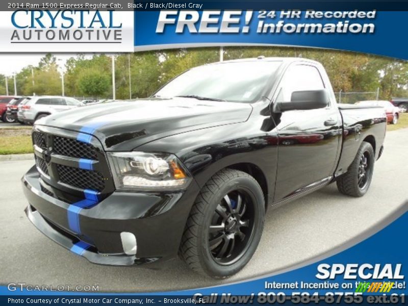 Black / Black/Diesel Gray 2014 Ram 1500 Express Regular Cab