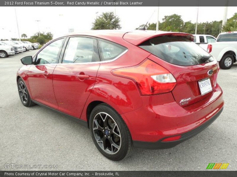 Red Candy Metallic / Charcoal Black Leather 2012 Ford Focus Titanium 5-Door