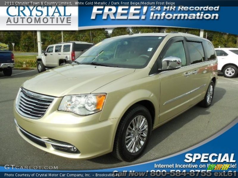 White Gold Metallic / Dark Frost Beige/Medium Frost Beige 2011 Chrysler Town & Country Limited