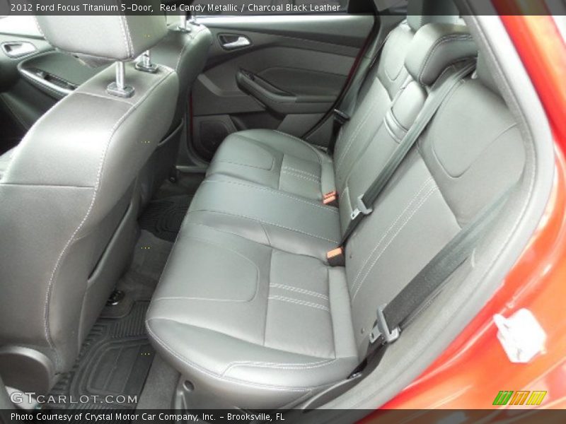 Red Candy Metallic / Charcoal Black Leather 2012 Ford Focus Titanium 5-Door