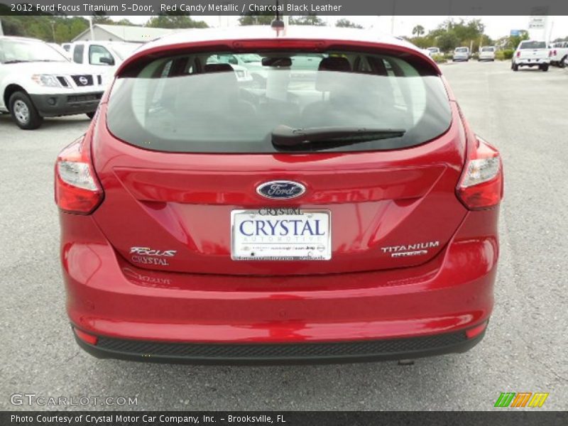 Red Candy Metallic / Charcoal Black Leather 2012 Ford Focus Titanium 5-Door