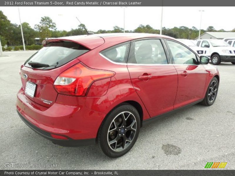 Red Candy Metallic / Charcoal Black Leather 2012 Ford Focus Titanium 5-Door