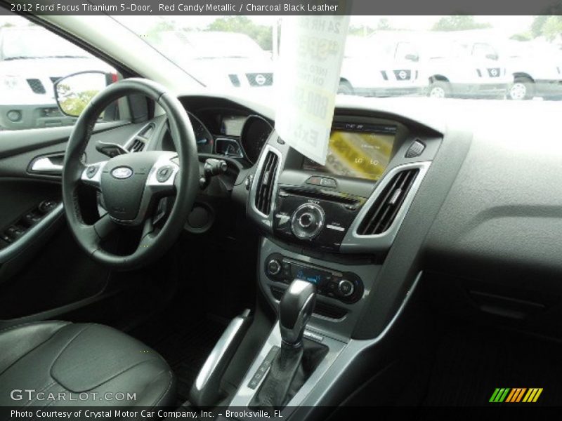 Red Candy Metallic / Charcoal Black Leather 2012 Ford Focus Titanium 5-Door