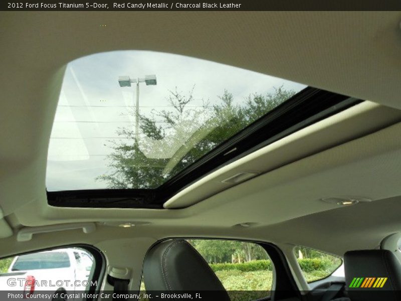 Red Candy Metallic / Charcoal Black Leather 2012 Ford Focus Titanium 5-Door