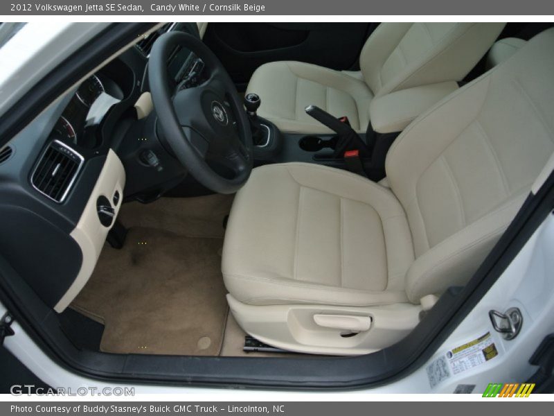 Candy White / Cornsilk Beige 2012 Volkswagen Jetta SE Sedan