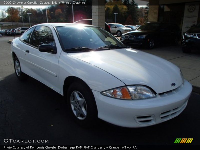 Bright White / Graphite 2002 Chevrolet Cavalier Coupe