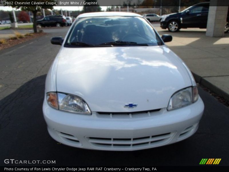 Bright White / Graphite 2002 Chevrolet Cavalier Coupe