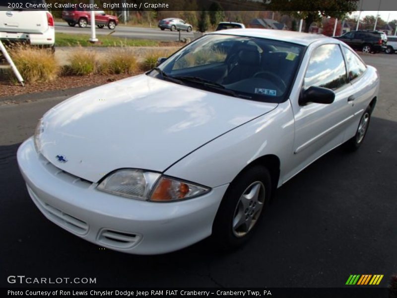 Bright White / Graphite 2002 Chevrolet Cavalier Coupe