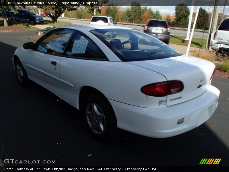 Bright White / Graphite 2002 Chevrolet Cavalier Coupe