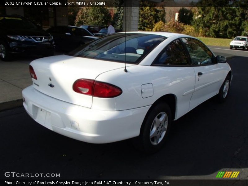 Bright White / Graphite 2002 Chevrolet Cavalier Coupe