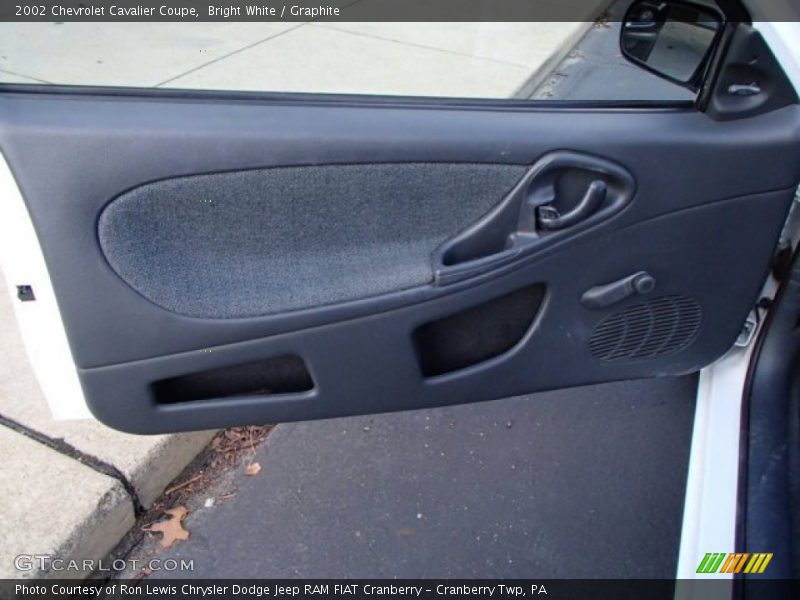 Bright White / Graphite 2002 Chevrolet Cavalier Coupe