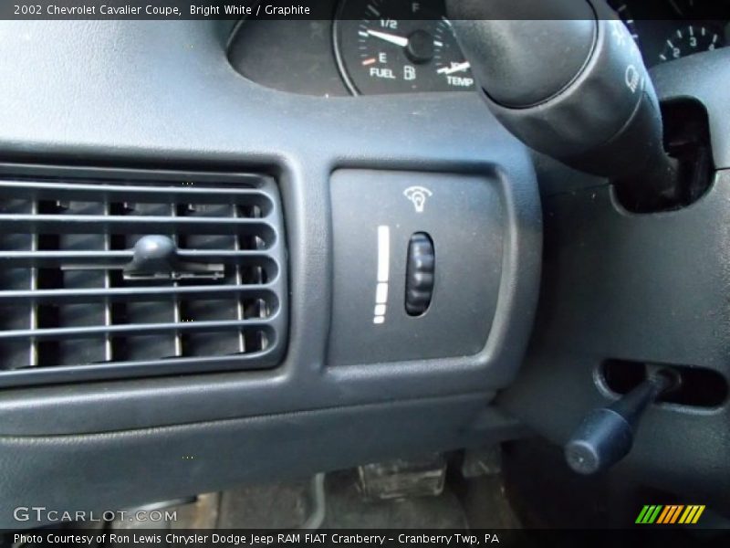 Bright White / Graphite 2002 Chevrolet Cavalier Coupe