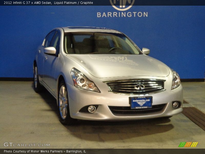 Liquid Platinum / Graphite 2012 Infiniti G 37 x AWD Sedan