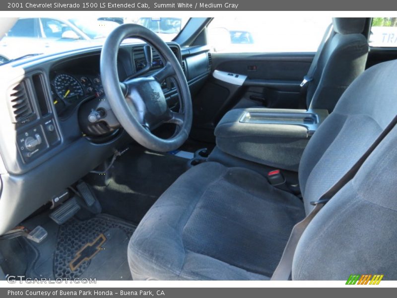Summit White / Medium Gray 2001 Chevrolet Silverado 1500 LS Extended Cab
