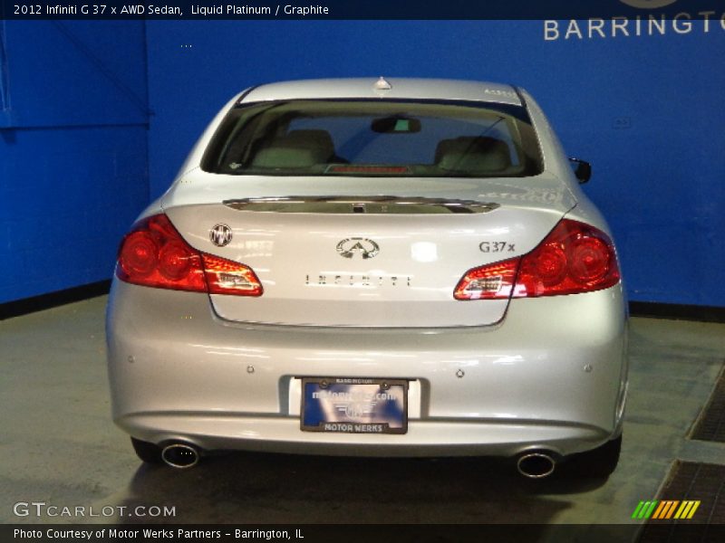 Liquid Platinum / Graphite 2012 Infiniti G 37 x AWD Sedan