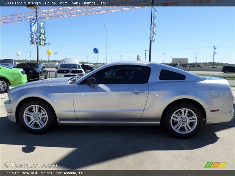 Ingot Silver / Charcoal Black 2014 Ford Mustang V6 Coupe