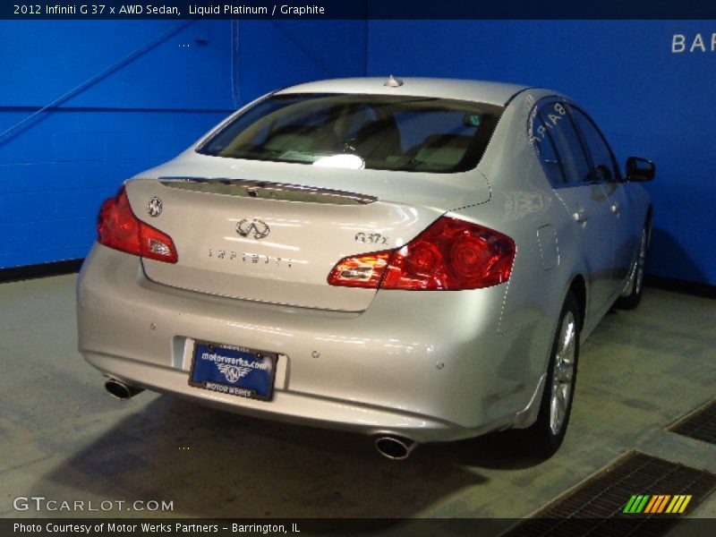 Liquid Platinum / Graphite 2012 Infiniti G 37 x AWD Sedan