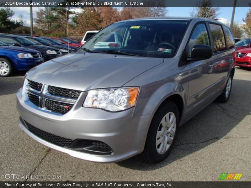Billet Silver Metallic / Black/Light Graystone 2014 Dodge Grand Caravan SE