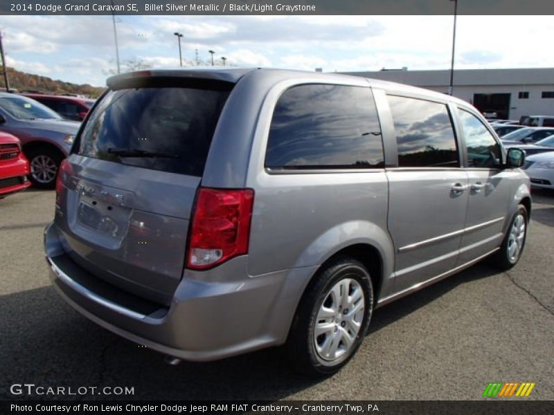 Billet Silver Metallic / Black/Light Graystone 2014 Dodge Grand Caravan SE